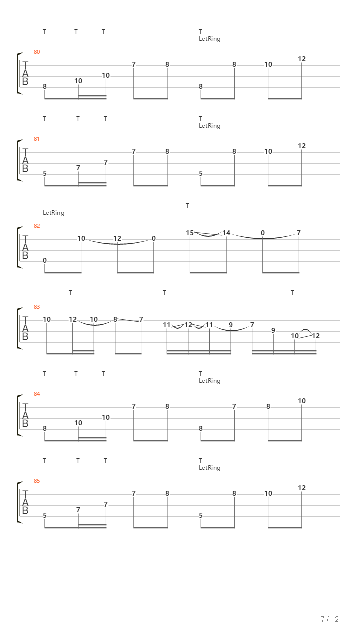 Glass Walls吉他谱