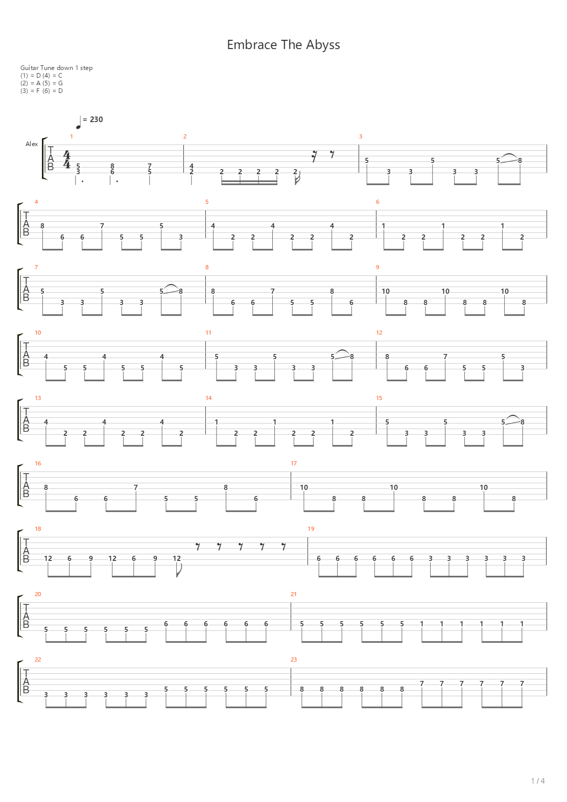 Embrace The Abyss吉他谱