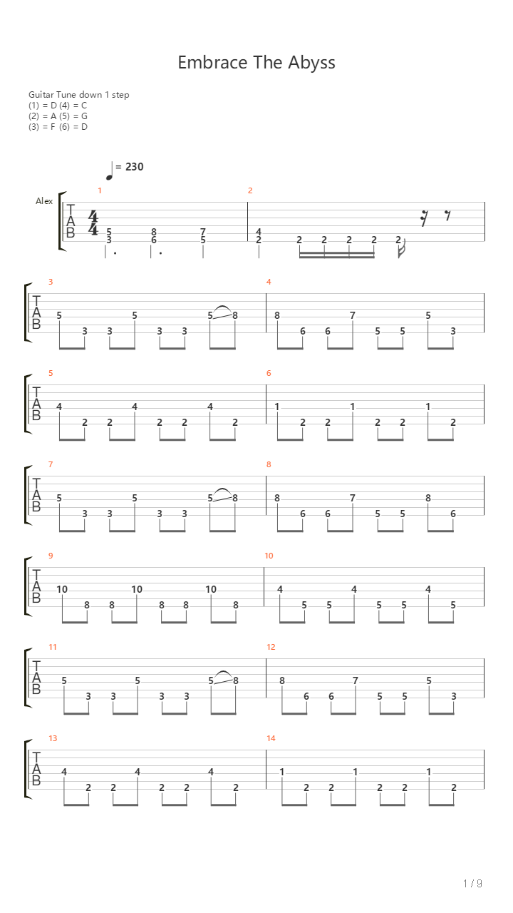 Embrace The Abyss吉他谱