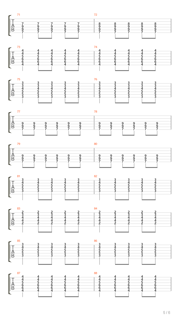 Livresse Des Profondeurs吉他谱