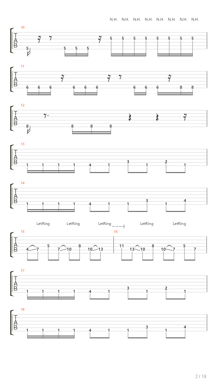 Ten Miles Underwater吉他谱