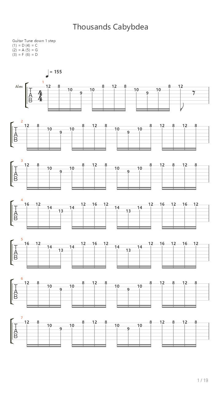 Thousands Carybdea吉他谱