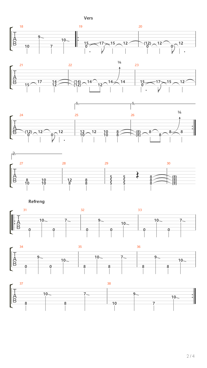 Fare Fare Krigsmann吉他谱