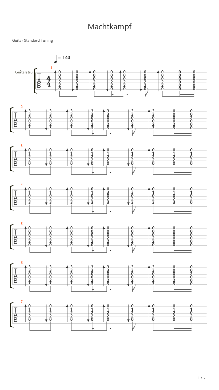 Machtkampf吉他谱