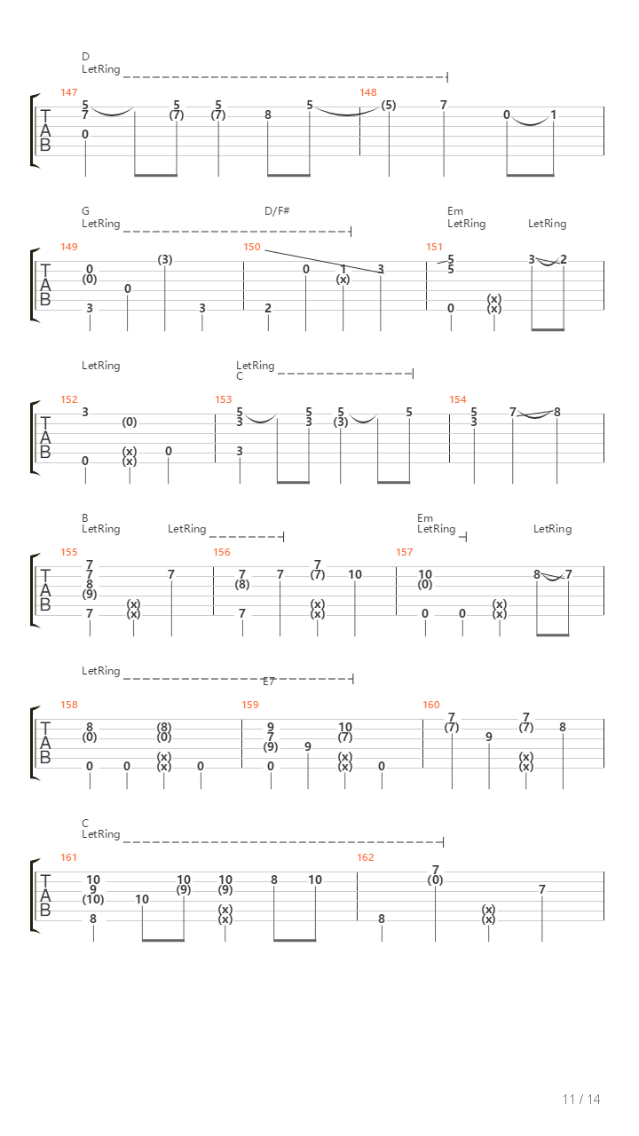 River吉他谱