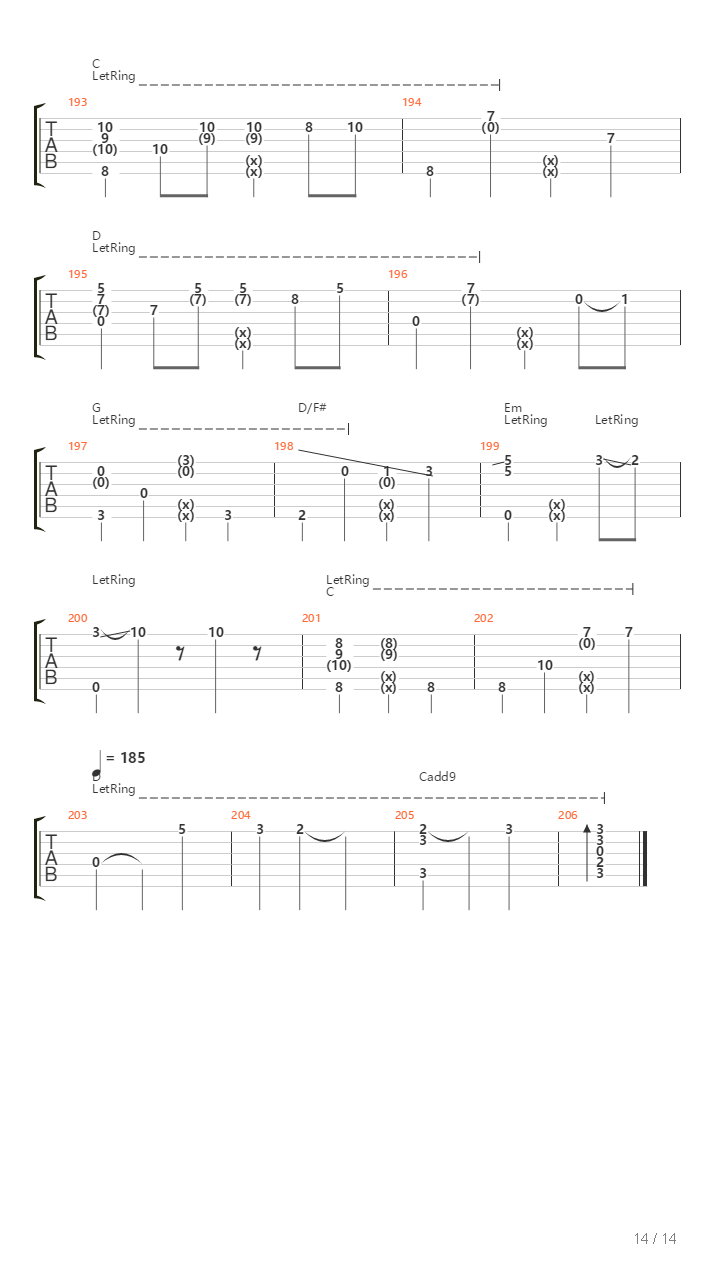 River吉他谱