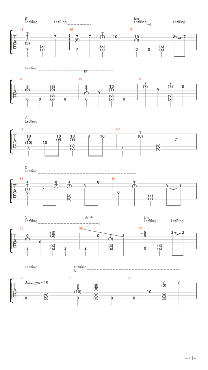 River吉他谱