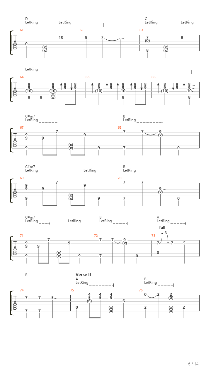 River吉他谱