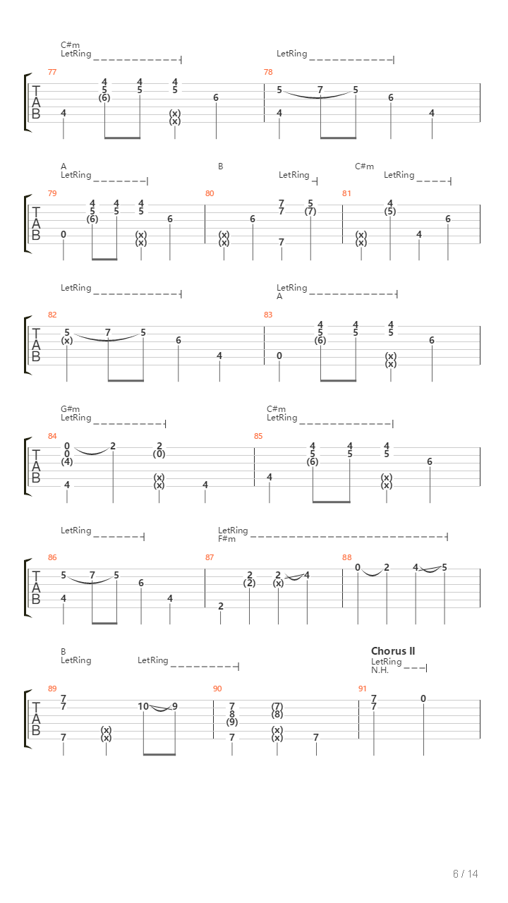 River吉他谱