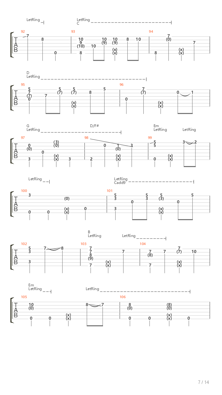 River吉他谱