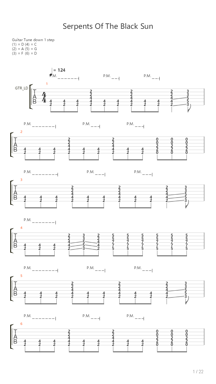 Serpents Of The Black Sun吉他谱