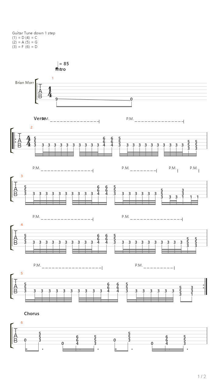 No Man吉他谱
