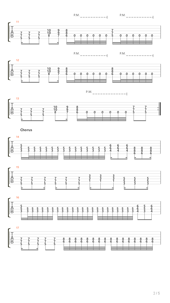 Popular War吉他谱