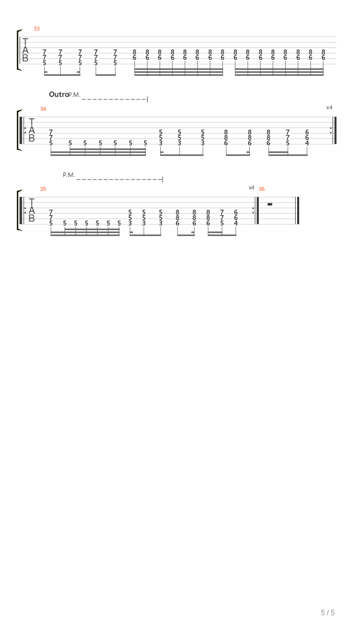 Popular War吉他谱