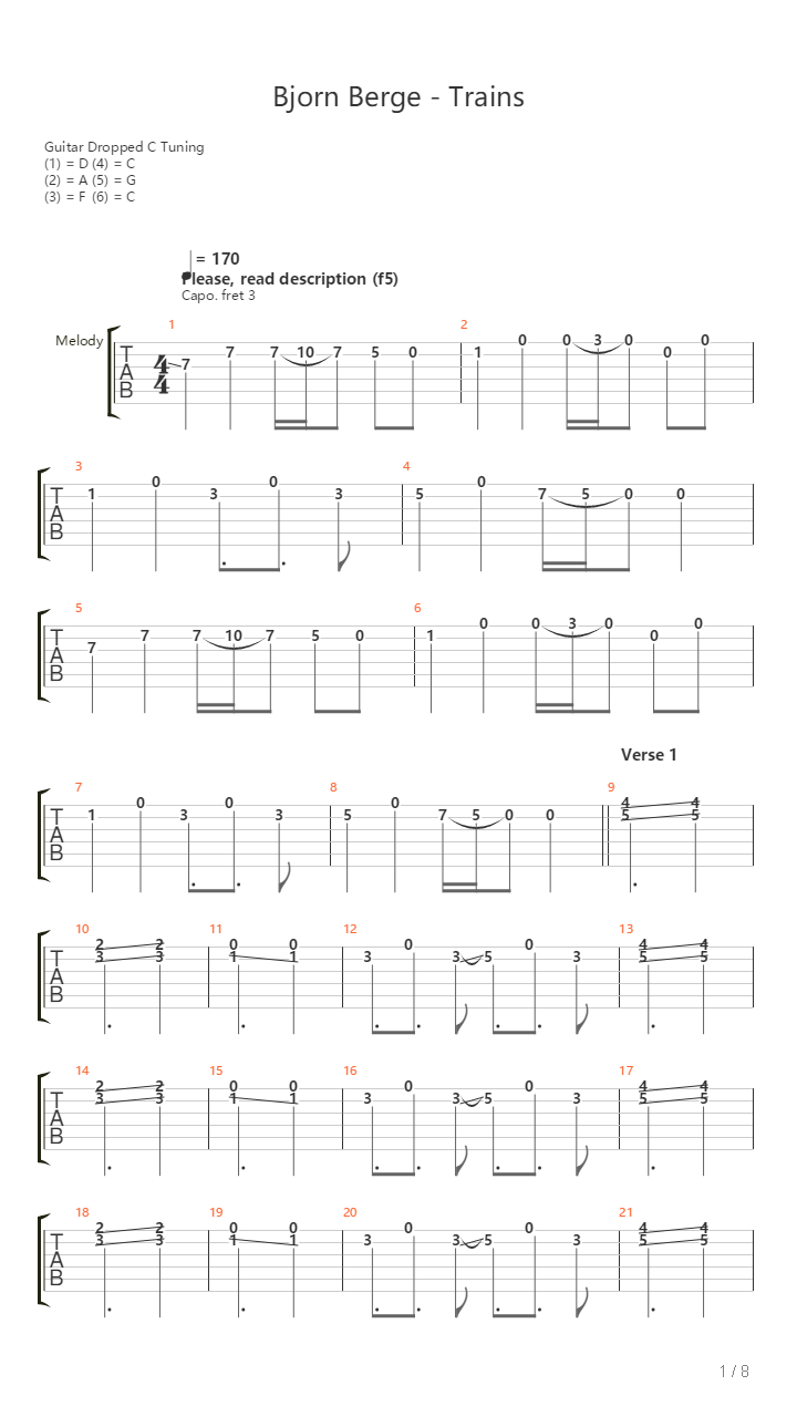 Trains吉他谱