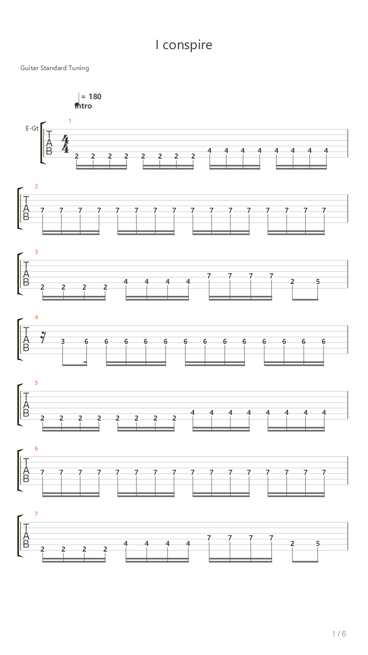 I Conspire吉他谱