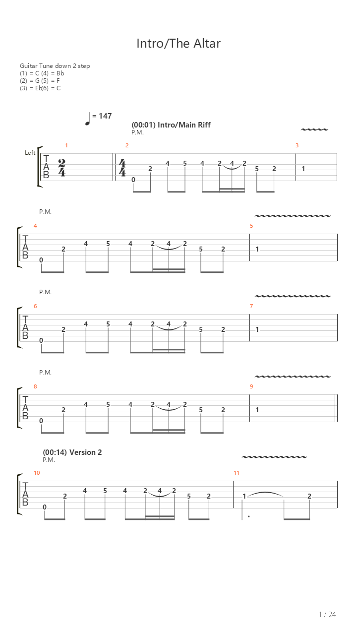 Intro - The Altar吉他谱