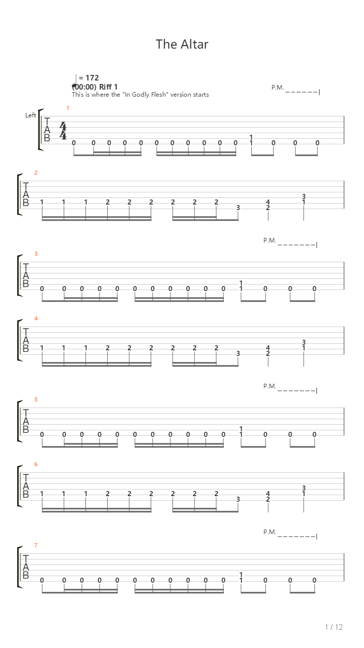 The Altar吉他谱