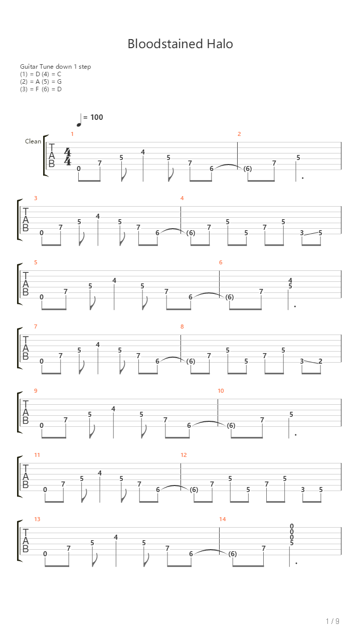 Bloodstianed Halo吉他谱