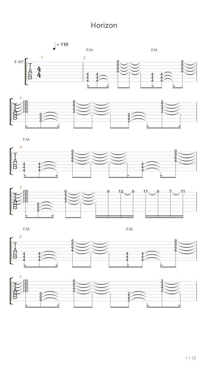 Horizon吉他谱