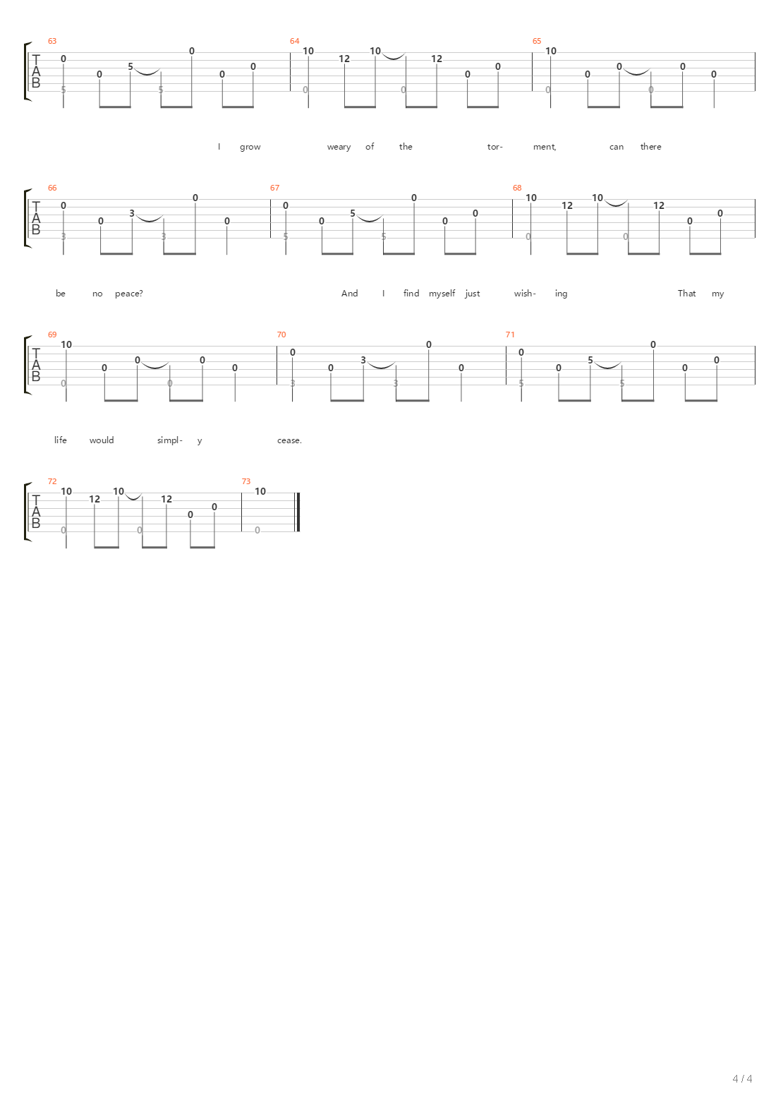 4 Plus 20吉他谱