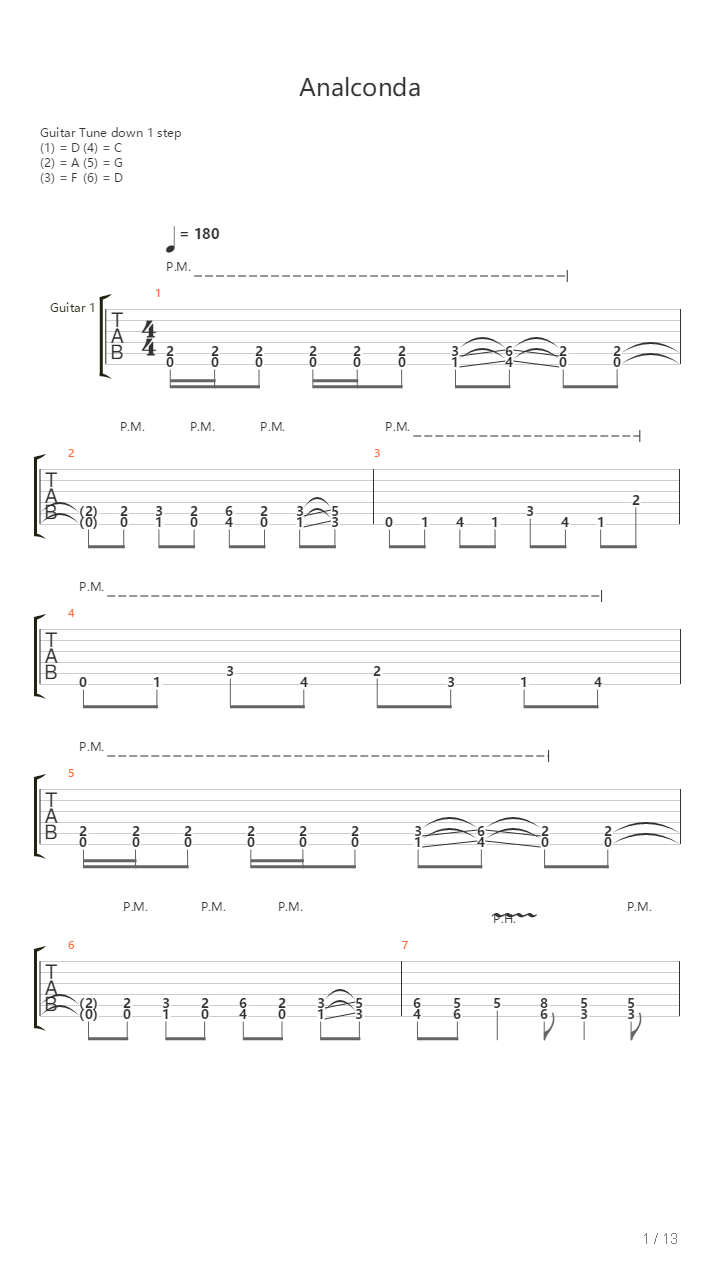 Analconda吉他谱