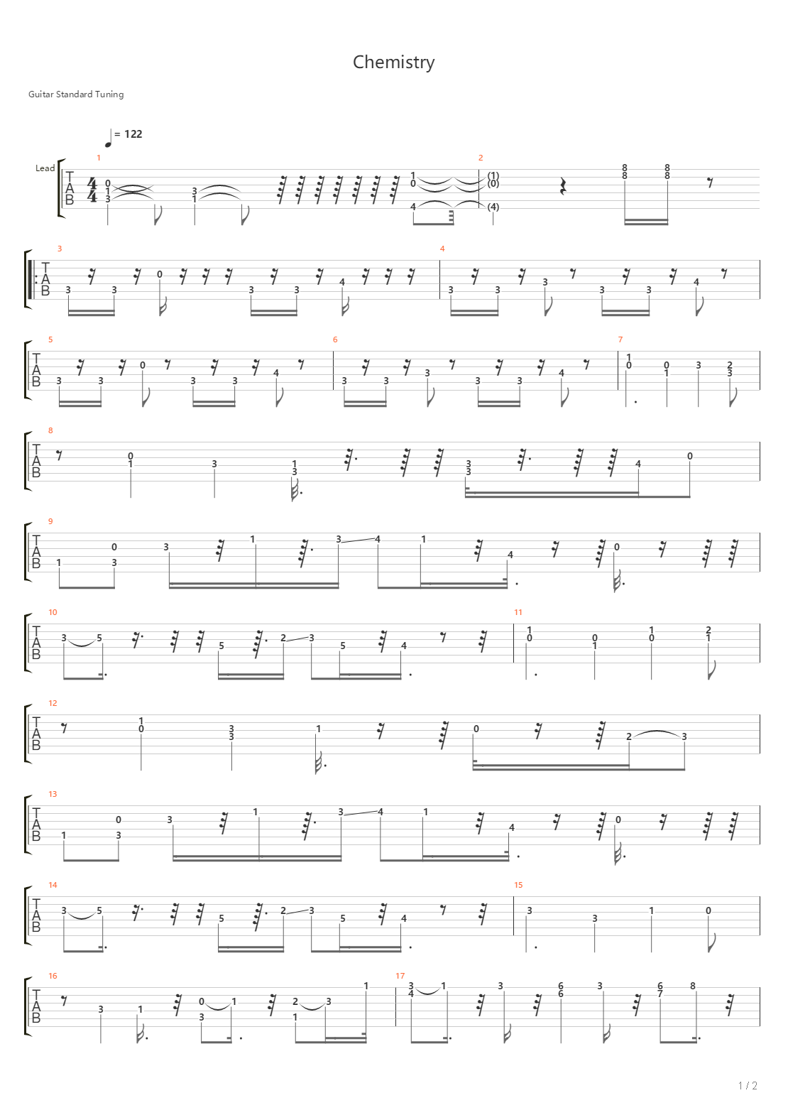 Chemistry吉他谱