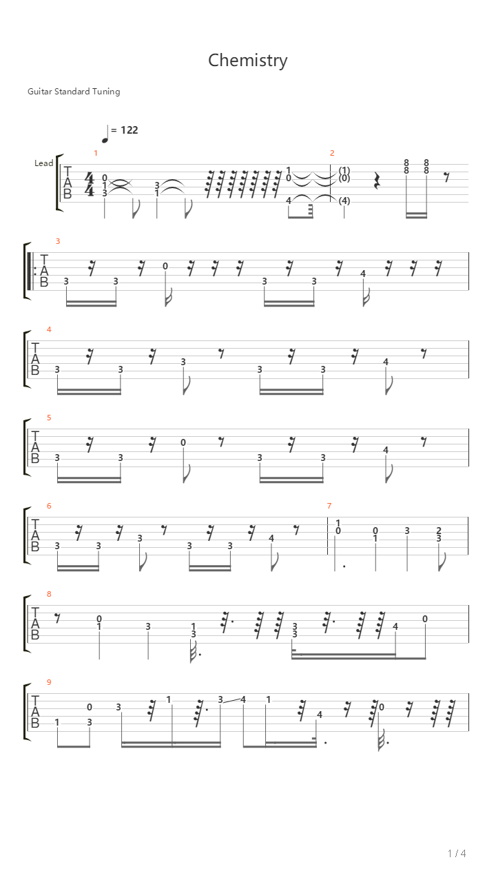Chemistry吉他谱