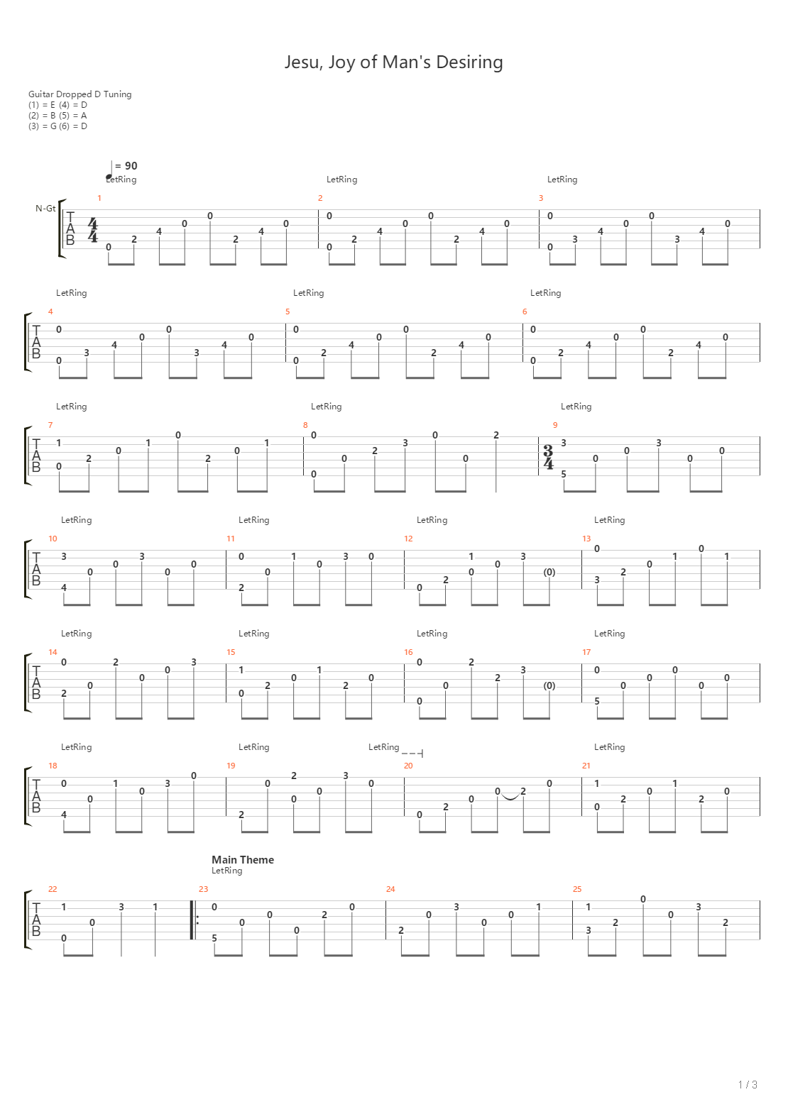 Jesu Joy Of Mans Desiring吉他谱