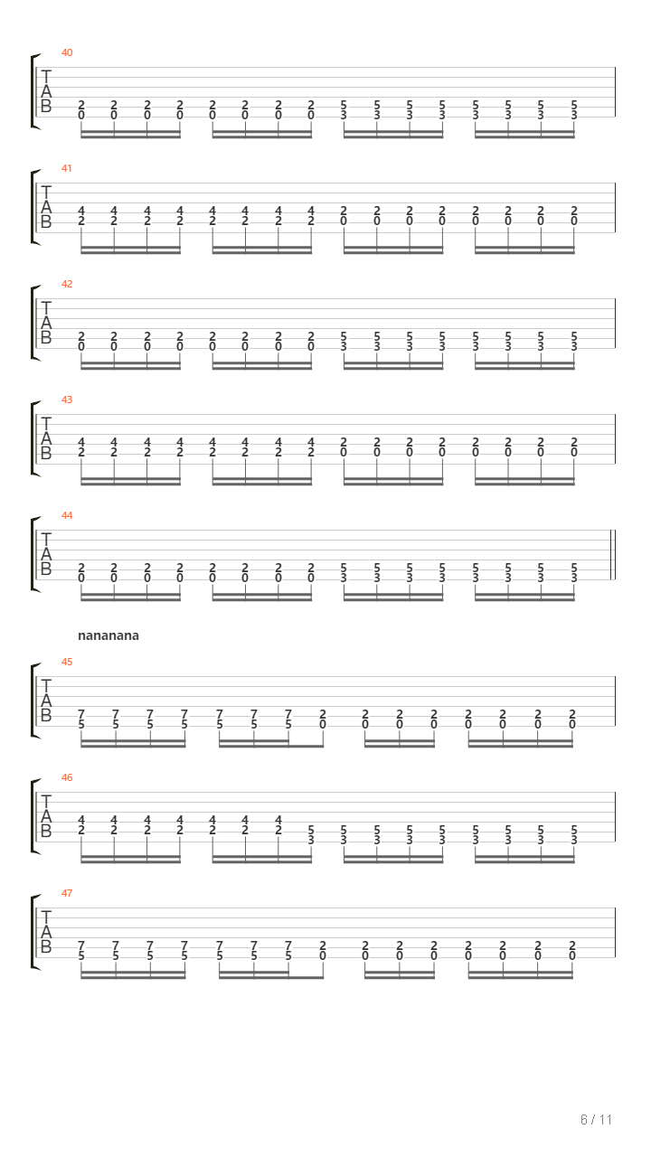 Abrazame吉他谱