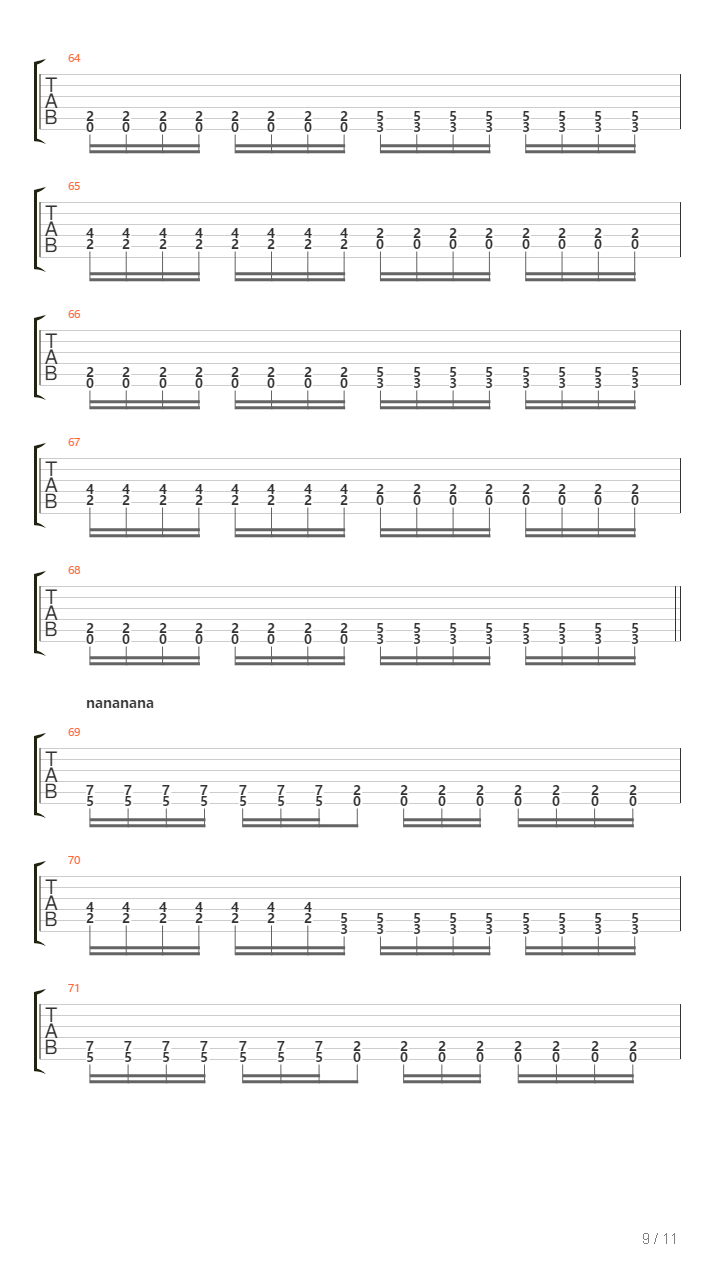 Abrazame吉他谱