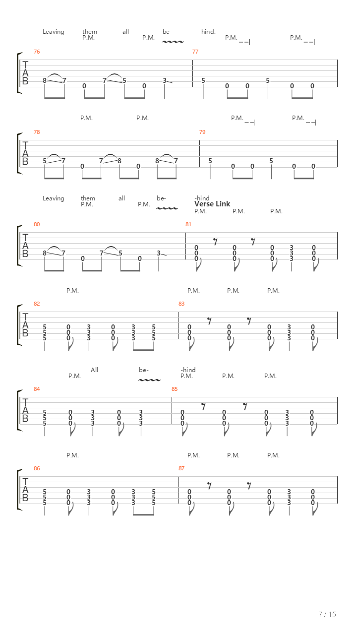 Leaving Them All Behind吉他谱