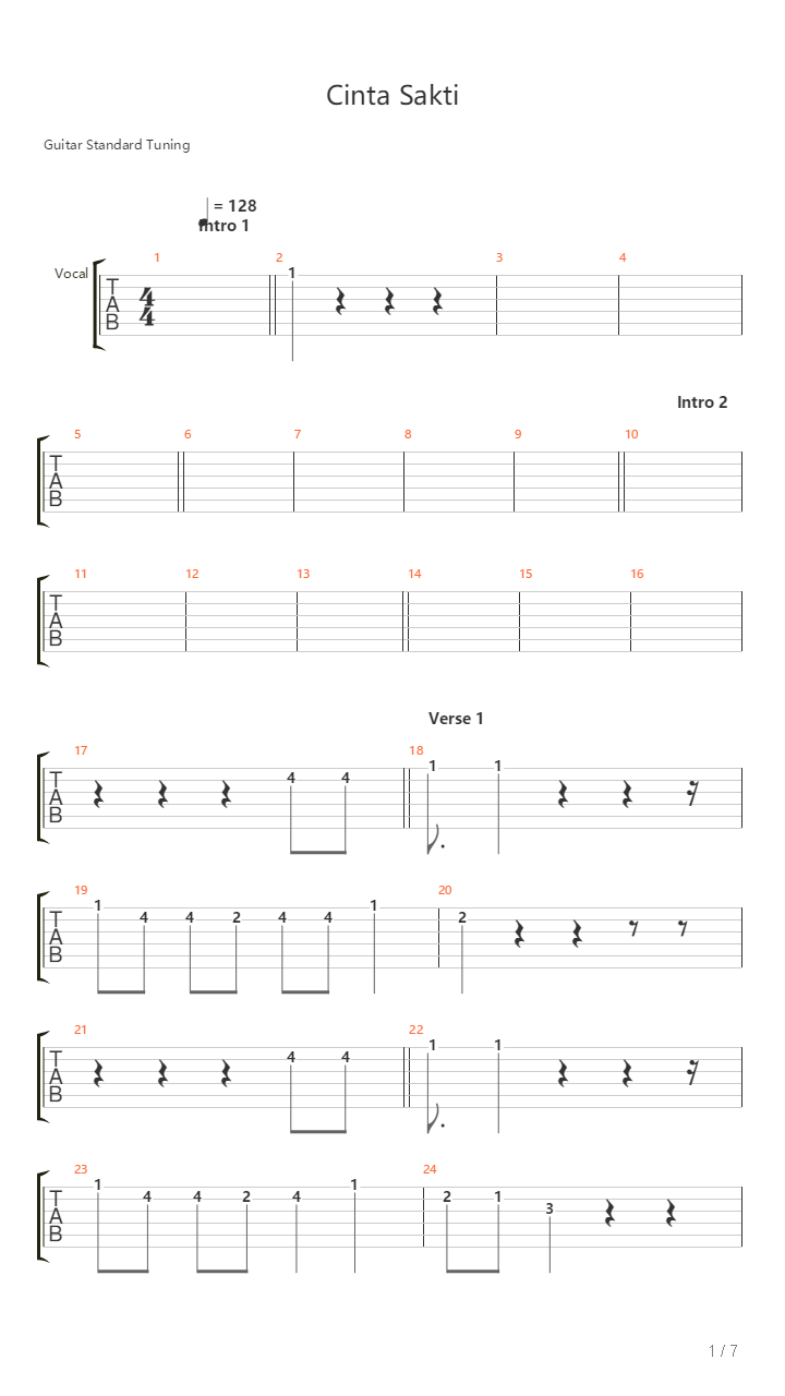 Cinta Sakti吉他谱