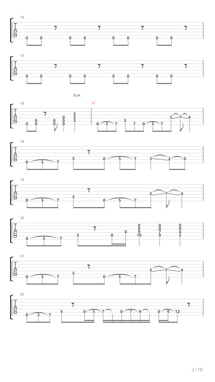 1640 Am吉他谱