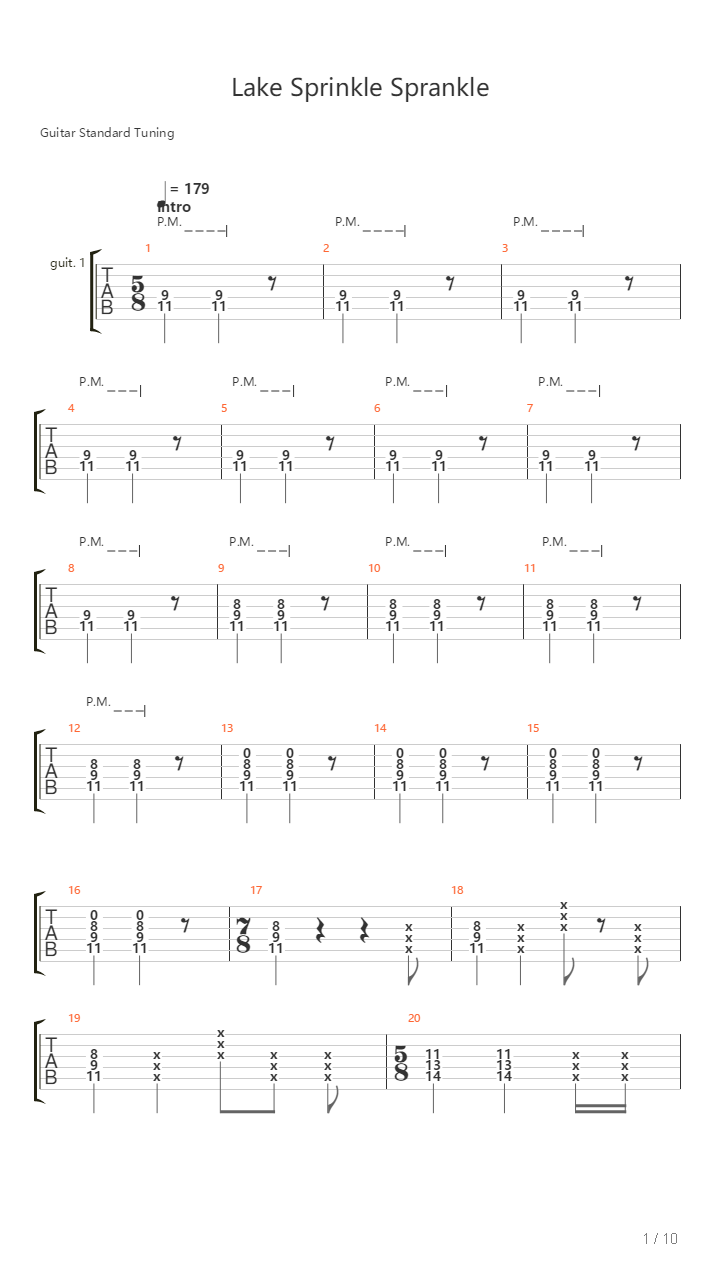 Lake Sprinkle Sprankle吉他谱