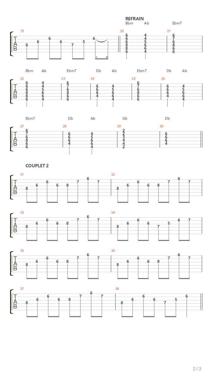 Isobel吉他谱