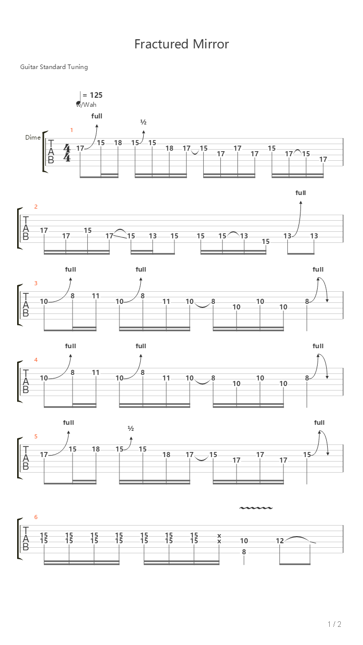 Fractured Mirror吉他谱