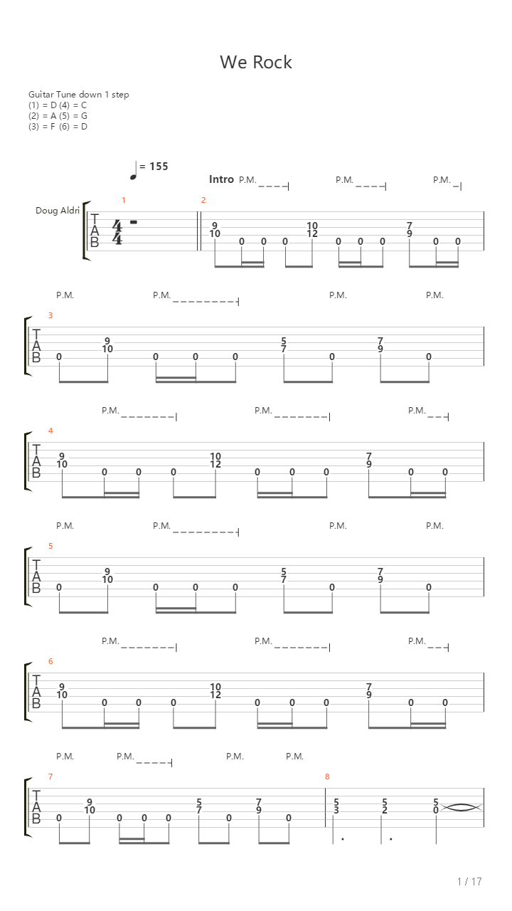 We Rock吉他谱