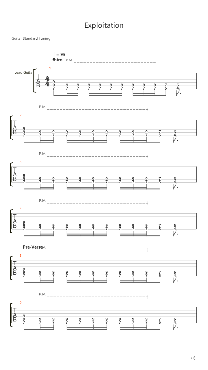 Exploitation吉他谱