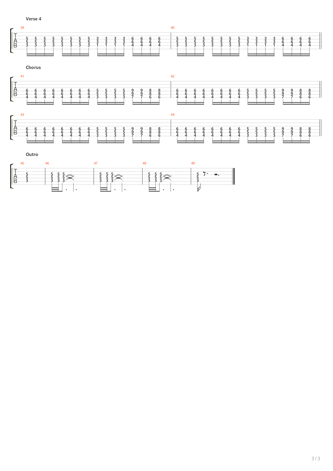 Scared吉他谱