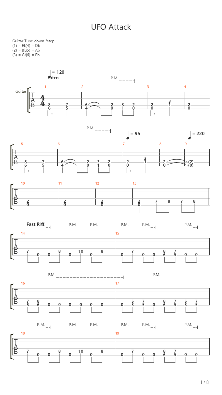 Ufo Attack吉他谱