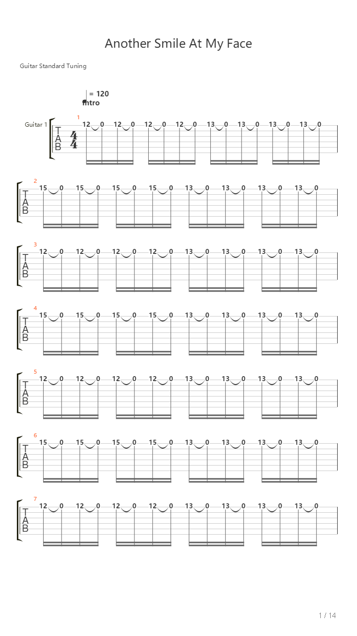 Another Smile At My Face吉他谱