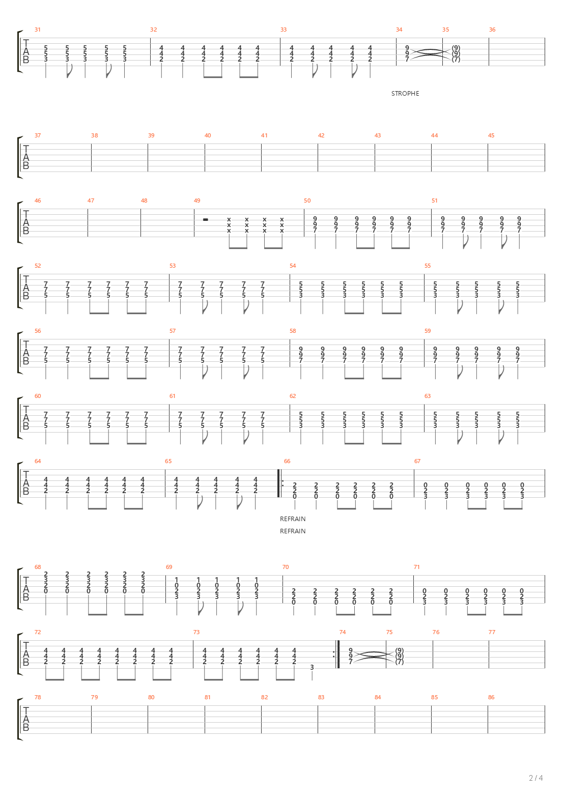 Das Alte Lied吉他谱