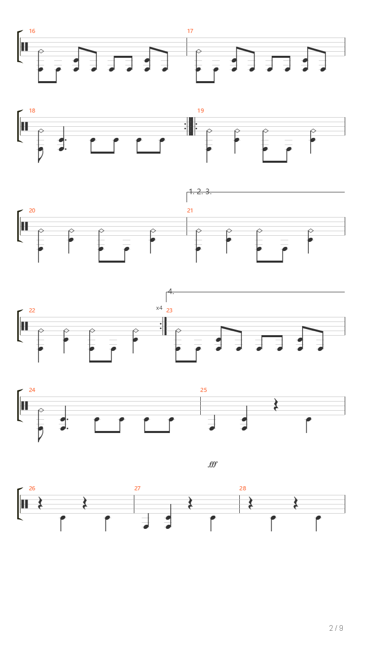 Fackelzug Des Wahnsinns吉他谱