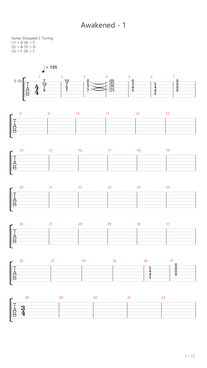 Awakened吉他谱