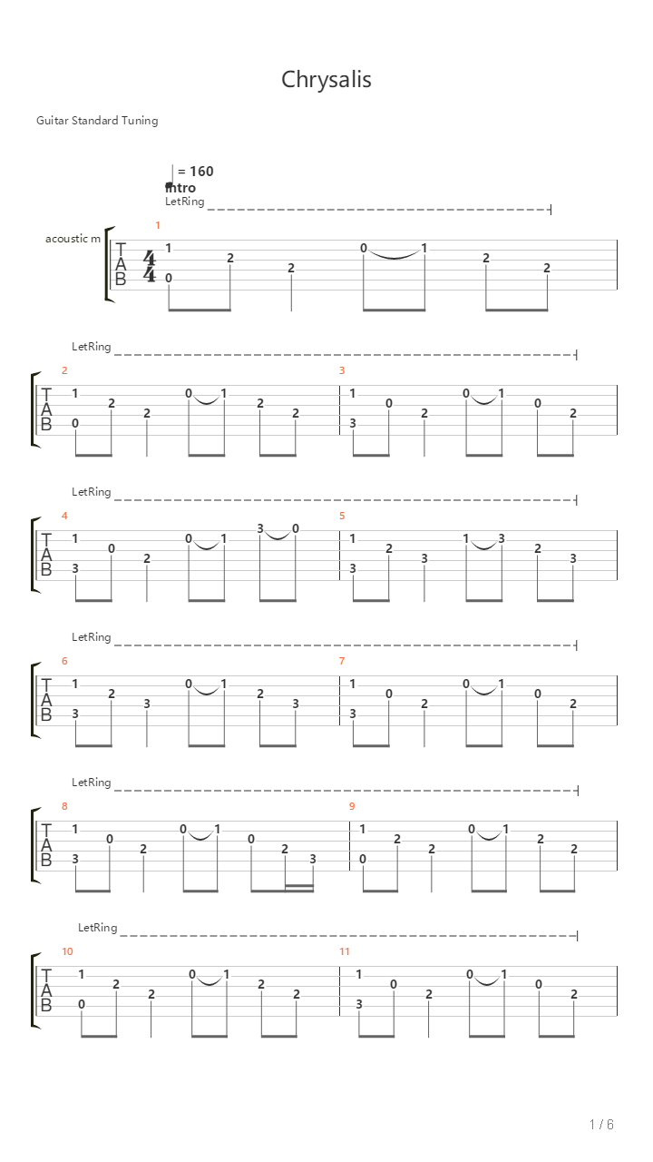 Chrysalis吉他谱