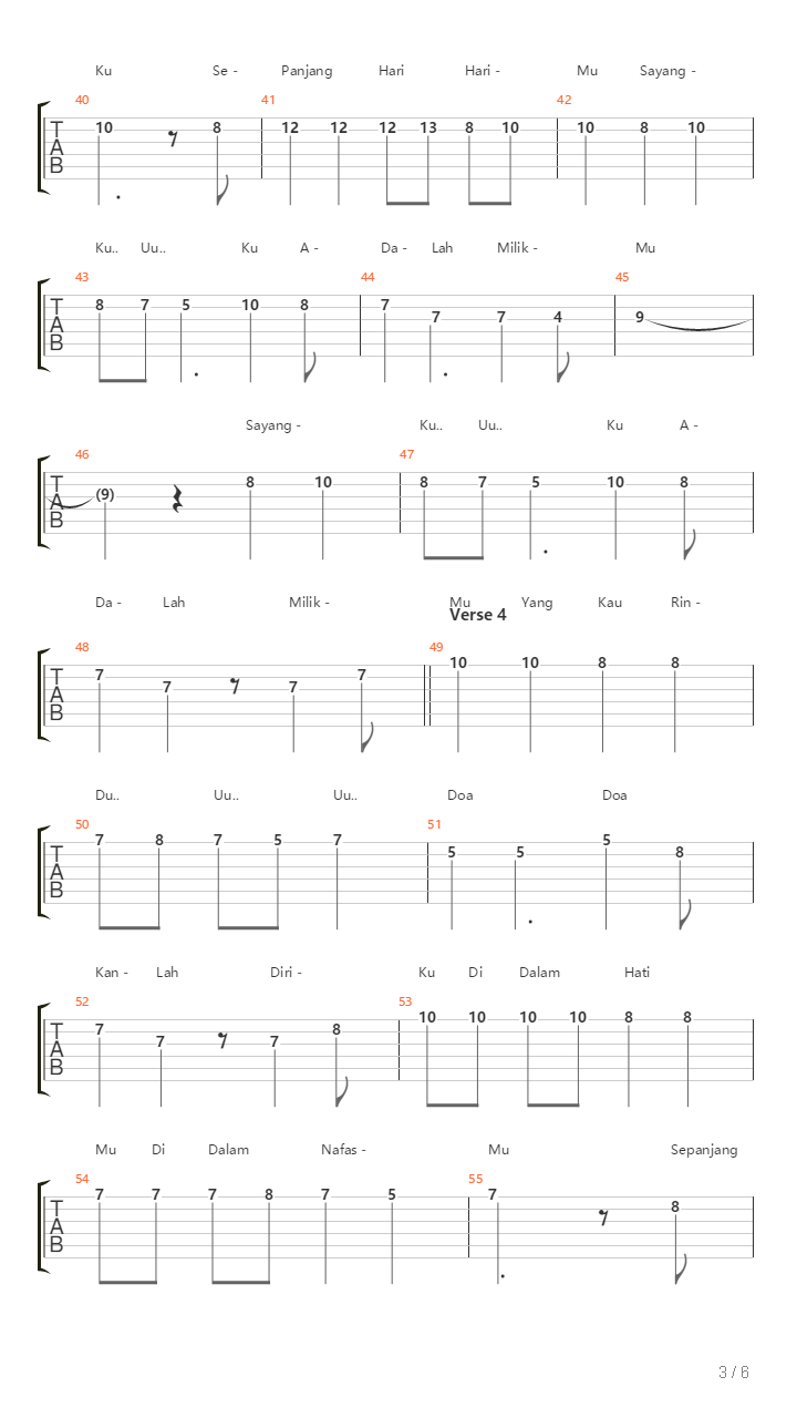 Rindukanlah吉他谱