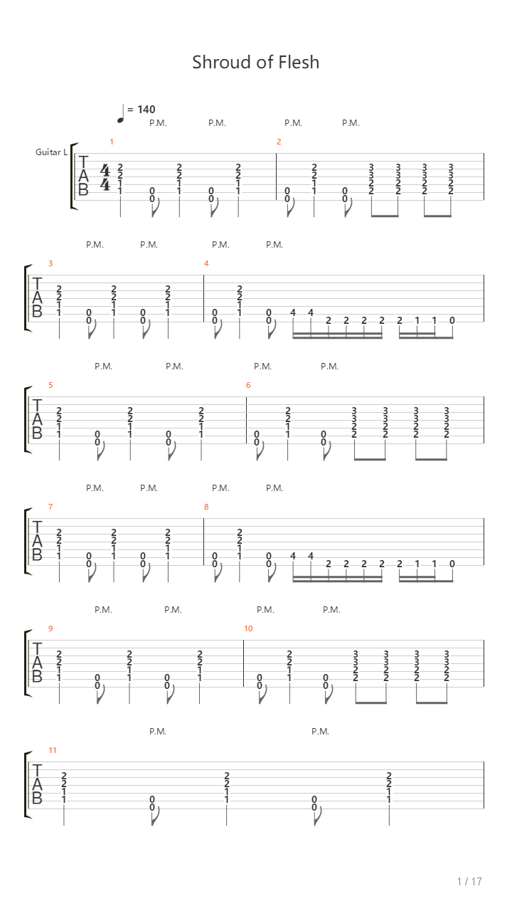 Shroud Of Flesh吉他谱