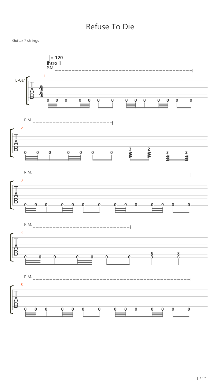 Refuse To Die吉他谱