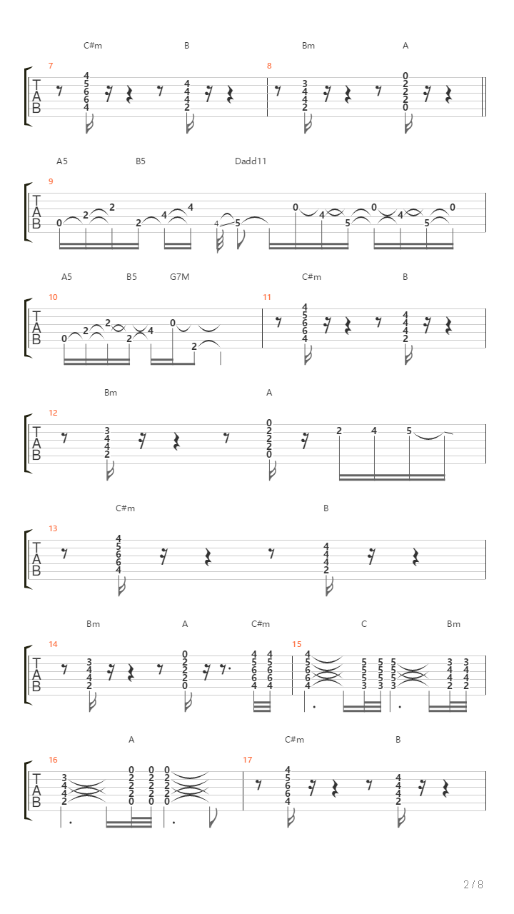 Calma吉他谱